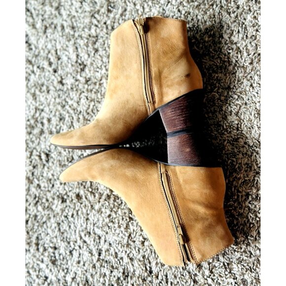 Mattise Brazil Western Festive Tan Leather-Suede Fringe Women Ankle Booties 7.5 - Picture 5 of 8